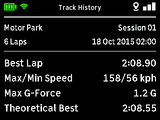 RaceBox Track Session History