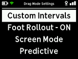 RaceBox Drag Meter Settings