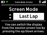 RaceBox Lap Timer Screen Mode Settings